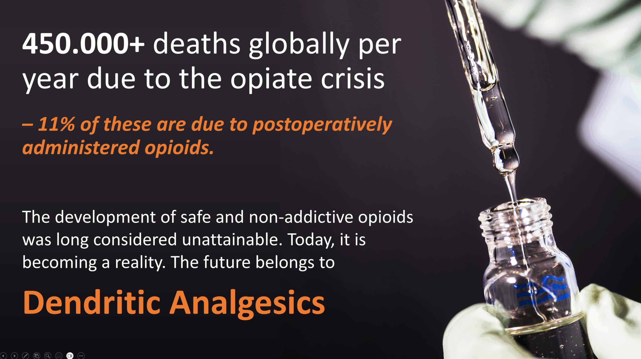 Tackling the opioid crisis. Development of safe and non-addictive opioids.